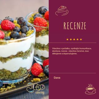 Recenze od zákazníků a jejich doporučení jsou tou největší odměnou za naší vykonanou práci. 🍽️🍰 ⭐️⭐️⭐️⭐️⭐️ “Všechno v...